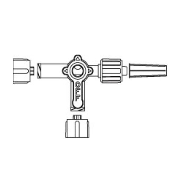 Stopcock 4-Way Medex Swivel Male Luer Lock 50/Ca
